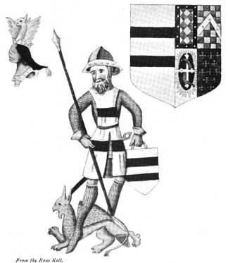 William de Mauduit, Earl of Warwick, from Rous Roll